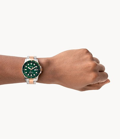 Fossil FB-01 Three-Hand Date Two-Tone Stainless Steel Watch - FS5743 - KRISHNA WATCH COMPANY