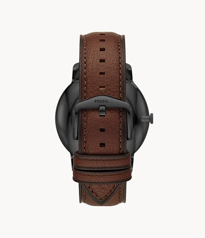 The Minimalist Solar-Powered Brown Eco Leather Watch FS5841 - KRISHNA WATCH COMPANY