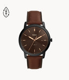 The Minimalist Solar-Powered Brown Eco Leather Watch FS5841