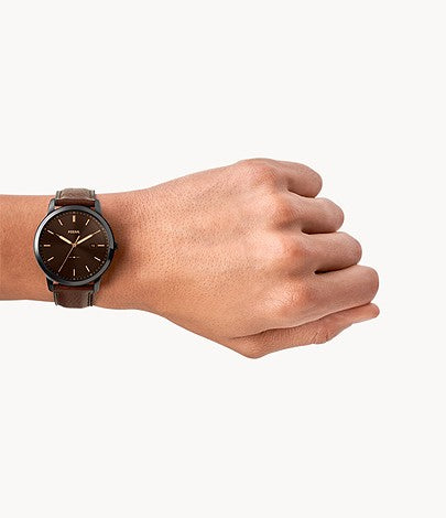 The Minimalist Solar-Powered Brown Eco Leather Watch FS5841 - KRISHNA WATCH COMPANY