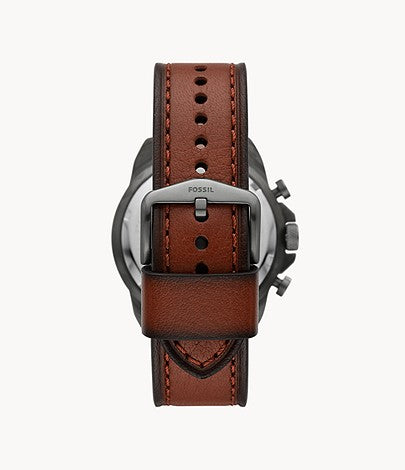 Fossil Bronson Chronograph Brown Eco Leather Watch - FS5855 - KRISHNA WATCH COMPANY