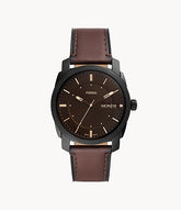 Machine Three-Hand Date Brown Eco Leather Watch FS5901