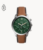 FOSSIL Neutra Chronograph Tan Eco Leather Watch FS5963 - KRISHNA WATCH COMPANY