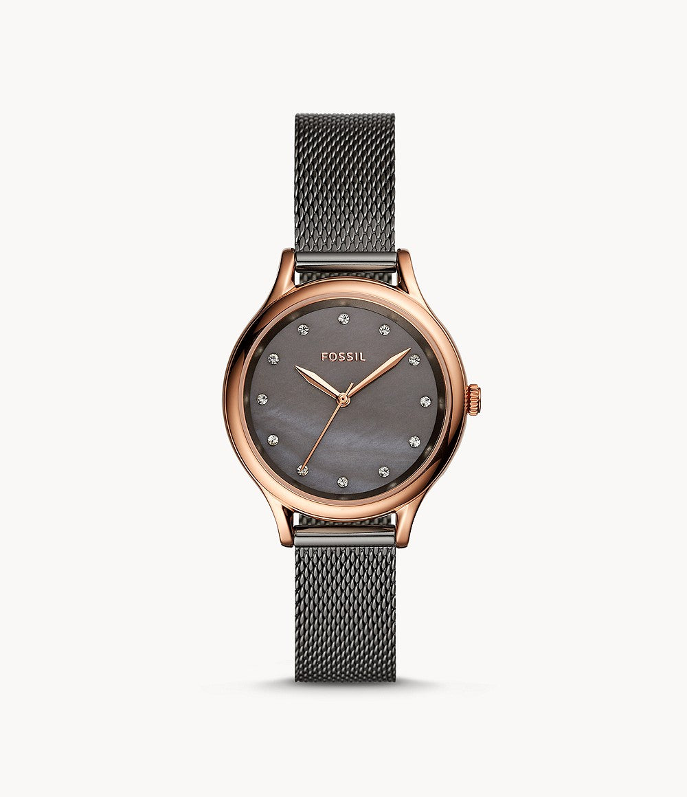 Fossil Laney Three-Hand Smoke Stainless Steel Watch - BQ3393 - KRISHNA WATCH COMPANY