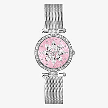 Sparkling Pink Limited Edition 32MM Pink & Silver Mesh Watch GW0032L3