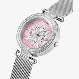 Guess Sparkling Pink Limited Edition 32MM Pink & Silver Mesh Watch GW0032L3