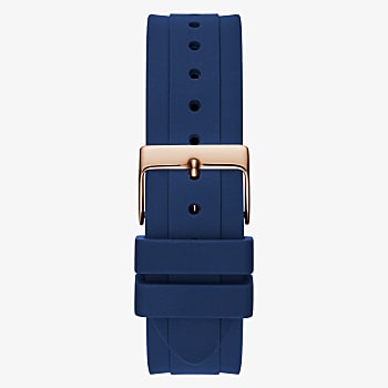 Guess Rose Gold Tone Case Blue Silicone Watch GW0257L3 - KRISHNA WATCH COMPANY