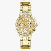 Guess Gold Tone Case Gold Tone Stainless Steel Watch GW0320L2
