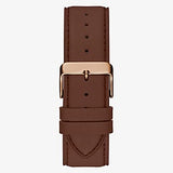 Guess Eco-Friendly Brown Leather Recycled Ultra Suede Strap Watch GW0353G2