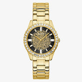Guess Gold Tone Case Gold Tone Stainless Steel Watch GW0405L2