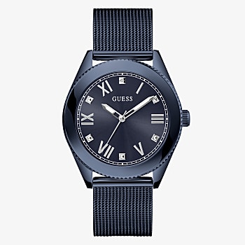 Guess Navy Case Navy Stainless Steel/Mesh Watch GW0495G3 - KRISHNA WATCH COMPANY