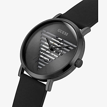Guess Black Case Black Silicone Watch GW0503G3 - KRISHNA WATCH COMPANY