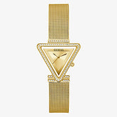 Guess Gold Tone Case Gold Tone Stainless Steel/Mesh Watch GW0508L2