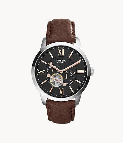 FOSSIL Townsman Automatic Leather Watch Brown - ME3061 - KRISHNA WATCH COMPANY