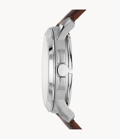 FOSSIL Grant Automatic Dark Brown Leather Watch - ME3099 - KRISHNA WATCH COMPANY