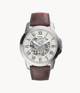 FOSSIL Grant Automatic Dark Brown Leather Watch - ME3099