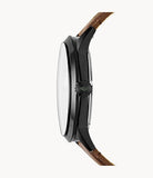 FOSSIL Townsman 48 mm Automatic Brown Leather Watch ME3155