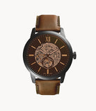 FOSSIL Townsman 48 mm Automatic Brown Leather Watch ME3155