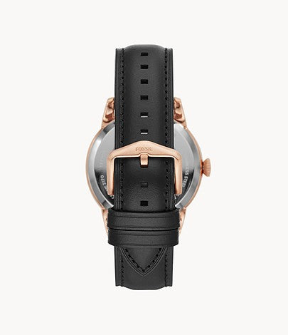 Fossil Townsman Automatic Black Leather Watch - ME3170 - KRISHNA WATCH COMPANY