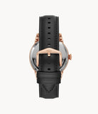 Fossil Townsman Automatic Black Leather Watch - ME3170 - KRISHNA WATCH COMPANY
