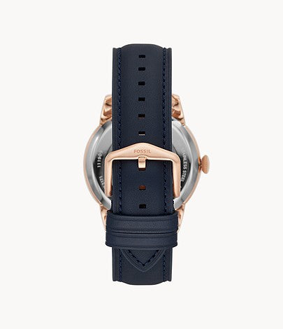 FOSSIL Townsman Automatic Navy Leather Watch - ME3171 - KRISHNA WATCH COMPANY