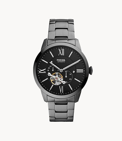 Fossil Townsman Automatic Smoke Stainless-Steel Watch - ME3172 - KRISHNA WATCH COMPANY
