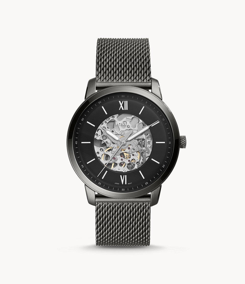 FOSSIL Neutra Automatic Smoke Stainless Steel Watch ME3185 - KRISHNA WATCH COMPANY