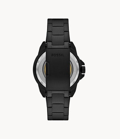 Fossil Bronson Automatic Black Stainless Steel Watch - ME3217 - KRISHNA WATCH COMPANY