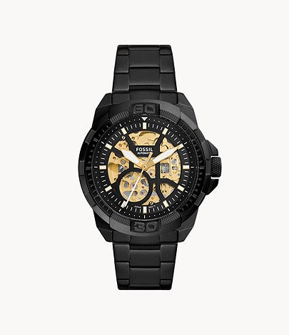 Fossil Bronson Automatic Black Stainless Steel Watch - ME3217 - KRISHNA WATCH COMPANY