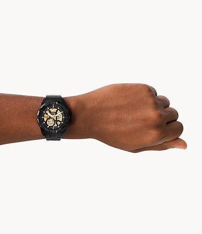 Fossil Bronson Automatic Black Stainless Steel Watch - ME3217 - KRISHNA WATCH COMPANY