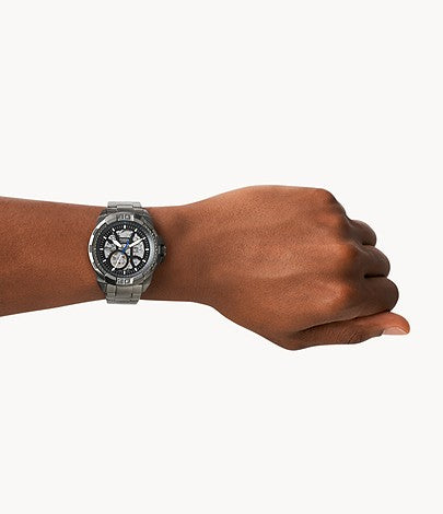 Bronson Automatic Smoke Stainless Steel Watch - ME3218 - KRISHNA WATCH COMPANY