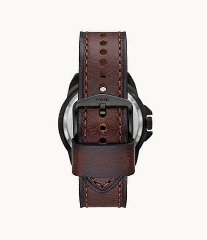FOSSIL Bronson Automatic Brown Eco Leather Watch - ME3219 - KRISHNA WATCH COMPANY