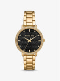 Michael Kors Pyper Pavé Gold-Tone Logo Watch MK4593