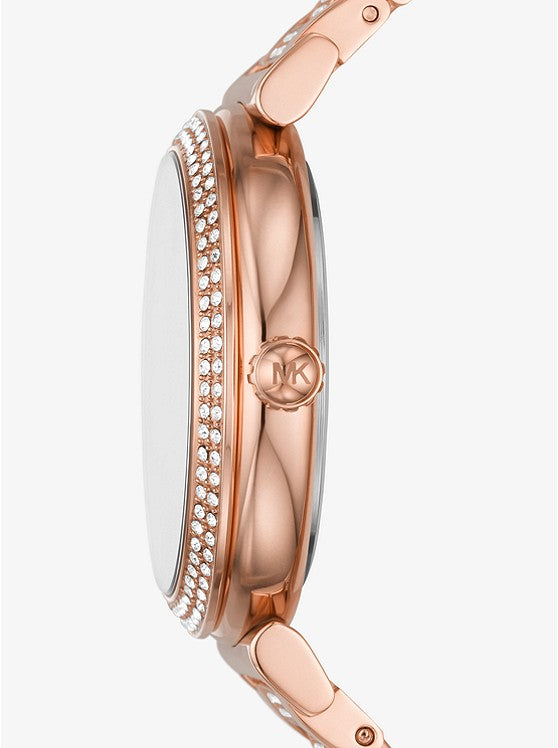 Mini Abbey Pavé Rose Gold-Tone Watch MK4617 - KRISHNA WATCH COMPANY