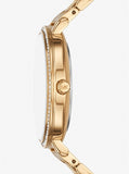 Michael Kors Pyper Gold-Tone Embossed Logo Watch MK4666