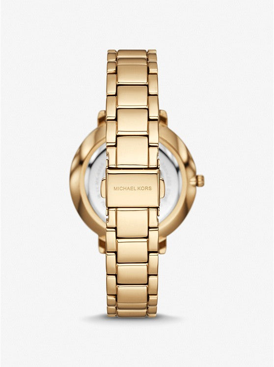 Michael Kors Pyper Gold-Tone Embossed Logo Watch MK4666 - KRISHNA WATCH COMPANY