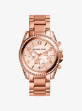 Michael Kors Blair Rose Gold-Tone Stainless Steel Chronograph Watch MK5263