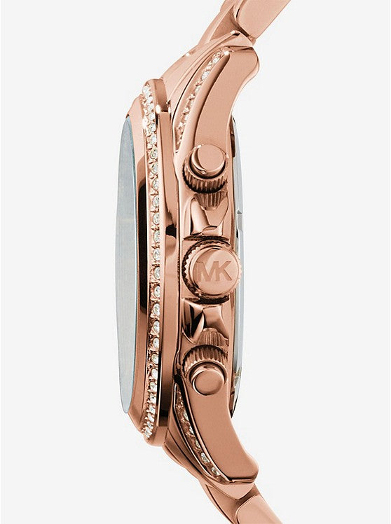 Michael Kors Blair Rose Gold-Tone Stainless Steel Chronograph Watch MK5263 - KRISHNA WATCH COMPANY