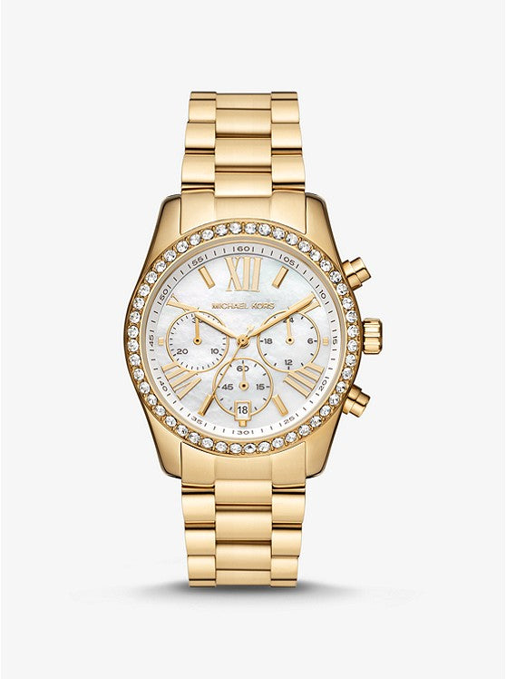 MICHAEL KORS Lexington Pav� Gold-Tone Watch MK7241 - KRISHNA WATCH COMPANY