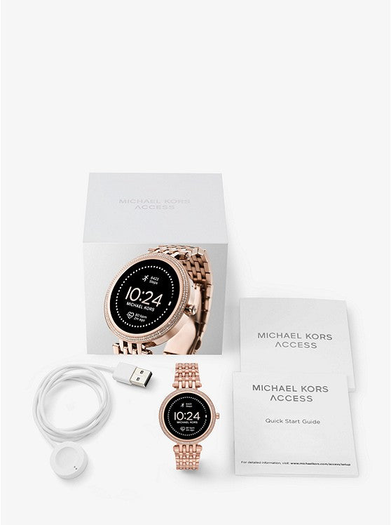 MICHAEL KORS Gen 5E Darci Pav� Rose Gold-Tone Smartwatch MKT5128 - KRISHNA WATCH COMPANY