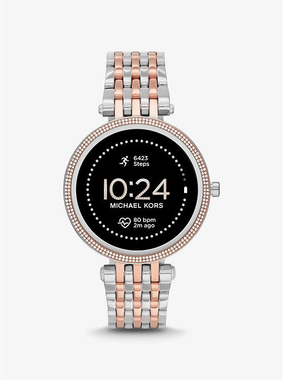 Michael Kors gen 5E Darci Pavé Two-Tone Smartwatch MKT5129 - KRISHNA WATCH COMPANY