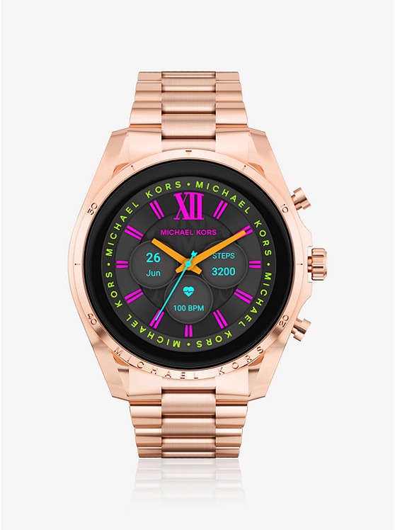 michael kors Gen 6 Bradshaw Rose Gold-Tone Smartwatch MKT5133 - KRISHNA WATCH COMPANY