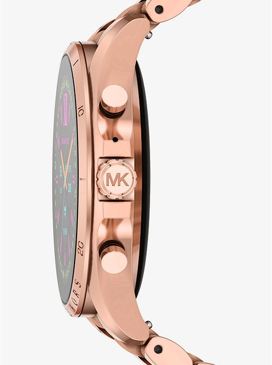michael kors Gen 6 Bradshaw Rose Gold-Tone Smartwatch MKT5133 - KRISHNA WATCH COMPANY