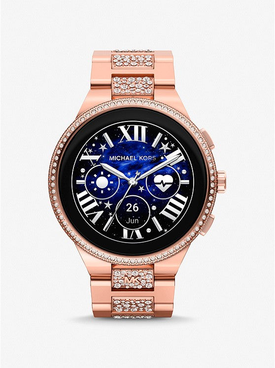 Michael Kors Gen 6 Camille Pav� Rose Gold-Tone Smartwatch MKT5147 - KRISHNA WATCH COMPANY