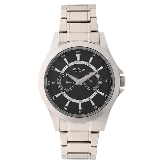 Titan Octane Black Dial Stainless Steel Strap Watch NN9323SM02 - KRISHNA WATCH COMPANY