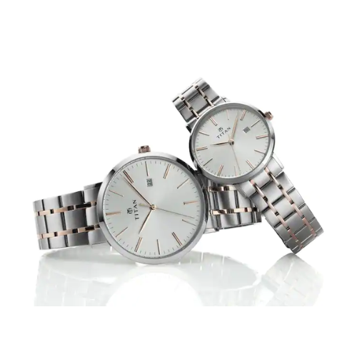 TITAN Silver Dial Stainless Steel Strap Watch 9400294202KM01 / NS9400294202KM01P - KRISHNA WATCH COMPANY