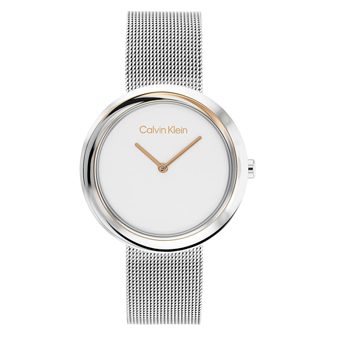 Calvin Klein 25200011 Twisted Bezel Quartz Watch for Women - KRISHNA WATCH COMPANY