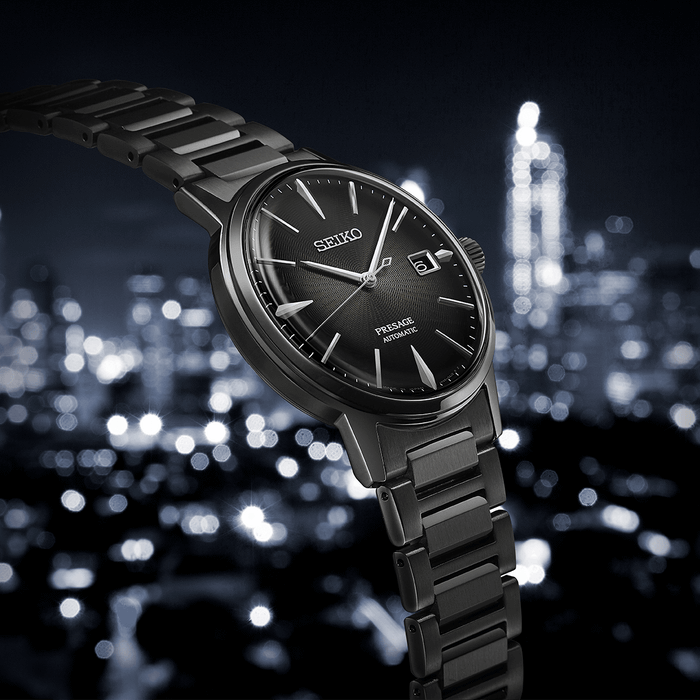 Seiko PRESAGE COCKTAIL TIME ‘THE BLACK VELVET - SRPJ15J1 - KRISHNA WATCH COMPANY