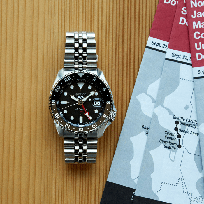 SEIKO 5 SPORTS ‘BLACK GRAPE’ GMT SKX RE-INTERPRETATION - SSK001K1 - KRISHNA WATCH COMPANY