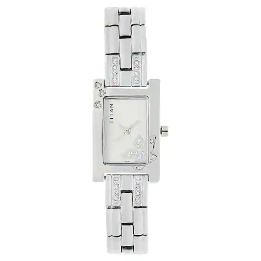 Titan Raga Silver Dial Metal Strap Watch 9716SM01 - KRISHNA WATCH COMPANY